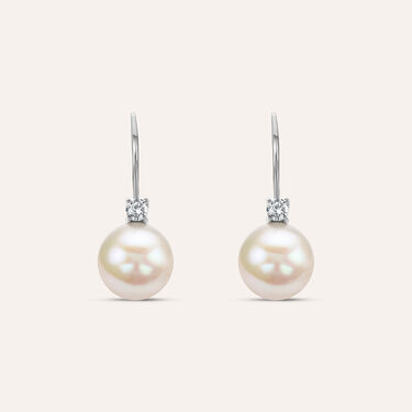 Orecchini Pendenti Silver Pearls Argento Rodiato Perla sintetica Cubic Zirconia - Orecchini Pendenti Donna | Stroili